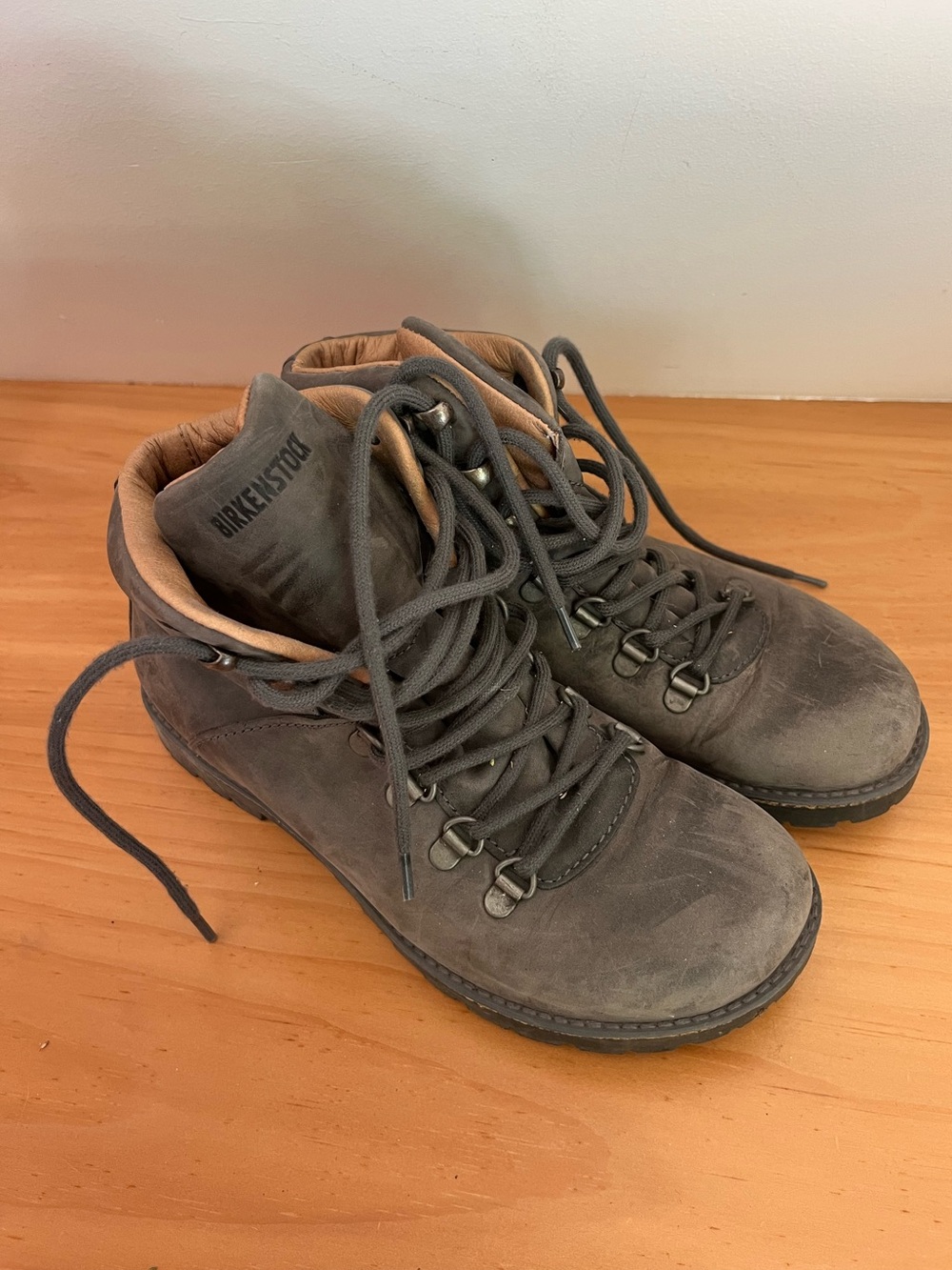 Birkenstock Boots Sz 37 Jackson gray Nubuck Leather Hiking Gorpcore Utility